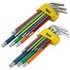 SabreCut Set di 18 chiavi SCTGK1 Soft Grip Comfort extra lunghe esagonali diamantate esagonali Hex Plus e Torx con codice colore - Dimensioni 1,5mm-10mm T10-T50