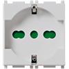 Vimar Spa Presa 2P+T 16A Schuko Tedesca Universale Grigia Silver Plana Vimar 14210.SL