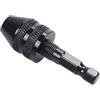 Wresetly 0,3-3,6 mm chiave trapano mandrino cacciavite avvitatore adattatore 1/4 trapano nero