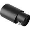 JNNJ Terminale Di Scarico per Auto, Terminale Di Scarico per Auto in Acciaio, Auto Curvo Scarico Coda Punta Fine Tubo Colpo Paraurti Trim Steel, Accessori di ricambio per auto(Dritto-Nero)