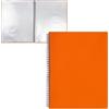 RAYLU PAPER - Raccoglitore con buste trasparenti in plastica A4 e coperchio in polipropilene opaco resistente, cartellina per documenti con buste per uso scolastico e ufficio (20 custodie, arancione)
