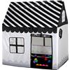 Campfine Floving Girls Indoor Outdoor Tende da gioco Kids Gelateria e pasticceria Shop Playhouse Palace Tents (nero/bianco)