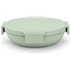Brabantia - Make & Take Lunch Box Rotondo 1L - Design Piatto - Chiusura Ermetica - Coperchio Chiusura a Scatto - Adatto per Congelatore - Adatto per Lavastoviglie & nel Microonde - Jade Green