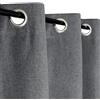 Atout Ciel Tenda oscurante 100% con occhielli, 140 x 240 cm, pronta da appendere, colore: grigio antracite