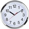 Plumeet 25cm Orologio da Muro, Silenzioso con Numero Grandi E Graziosi e Movimento Digitale Senza Ticchettio, Orologi da Parete Design Moderno Ottimo per la Camera da Letto e la Cucina (Cromo)