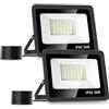 Realky 30W Faretto Led da Esterno 2 Pezzi, Potenti Faretti Led Esterni 3000LM, 40 LED 6500K Bianca Fredda Faro led esterno IP65 - Fari Led Interna ed Esterna per Giardino, Cortile, Garage,Pareti