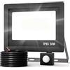 Realky 50W Fari Led da Esterno con Sensore di Movimento, IP65 Impermeabile Faretto Led Esterno 5000LM, 72 LED 6500K Bianca Fredda - Fari Led Interna ed Esterna per Giardino Cortile Garage