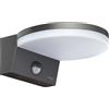 Oktaplex lighting Oktaplex Ros lampada da esterno con sensore di movimento IP65 3000K bianco caldo lampada da esterno LED 1300 Lumen 14,6W 230V lampada da parete antracite