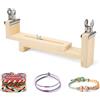 Cyrank Telaio Legno per Infilare,Creatore di Braccialetti,Lunghezza Regolabile Paracord Jig Bracciale Maker Cornice in Legno Paracord Intrecciare Strumento Artigianale Fai-Da-Te