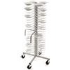 FORCAR Portapiatti con ruote - N. 96 piatti Ø25/31 - cm 70 x 70 x 173h Griglia cromata