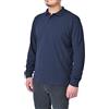 M17 Men's Classic Plain Polo Shirt Long Sleeve Cotton Tee Top Sports Casual Work (M, Blu Navy, M Uomo