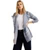 Cecil Giacca TOS Check Cardigan con Cappuccio a Quadri, True Navy, M Donna