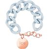 ICE-WATCH - Jewellery - Chain Bracelet - Pastel Blue - Rose-Gold - Bracciale in Maglia Blu XL da Donna con Medaglia d'Oro Rosa (020920)