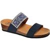 Scholls Cecilia microstrass-w navy blue bioprint freetime microfibramicrofibra eva f 35 collezione ss20