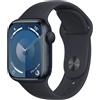 Apple Smartwatch Apple Watch Series 9 GPS 41mm Cassa in alluminio con cinturino sportivo S/M Mezzanotte [MR8W3QC/A]
