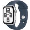 Apple Smartwatch Apple Watch SE GPS 44mm Cassa in alluminio argento con cinturino sportivo M/L Blu tempesta [MREE3]