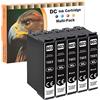 LOSMANN D&C 5x Cartucce d'inchiostro Nero compatibili con Epson 603 XL per Epson Expression Home XP-2100 Series XP-2105 XP-3100 XP-3105 XP-4100 XP-4105 Epson WorkForce WF-2810DWF WF-2830DWF WF-2835DWF WF-2850