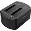 AISENS - ASDS-D03B - Docking station doppia Bahia Asds-D03B SATA 2.5/3.5A USB 3.0/3.1 Gen1, Clone, Nero