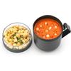 Brabantia - Make & Take Contenitore per Zuppe 0.6L - Scomparto Separato per Condimenti - Ermetico - Ampia Apertura - Adatto per Congelatore - Adatto per Lavastoviglie & nel Microonde - Dark Grey