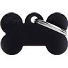 My Family MyFamily Medaglietta per Cane Made in Italy, Osso Piccolo, Targhetta Cane, Smaltata a Mano in Metallo, Collezione Basic, 30x19 mm