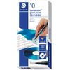 STAEDTLER Lumocolor 310 Marcatore CD/DVD - nero, set da 10, 0,4 mm