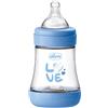 CHICCO (ARTSANA SpA) Chicco Biberon Neonato Perfect 5 Biberon Azzurro Flusso Lento 150 ml 0 Mesi+ - Perfect 5 Biberon