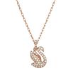 SWAROVSKI PENDENTE PICCOLO ICONIC SWAN ORO ROSA