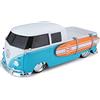 Maisto Tech R/C VW Bus T1 Pick-up Surf: auto radiocomandata in scala 1:16, frequenza 2,4 GHz, con impugnatura a pistola, dai 5 anni in su, 33 cm, batterie non incluse, azzurro/bianco (582708)