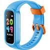 SMARTY2.0 - Smartwatch per Bambini SW039E - Colore Azzurro/Arancione - Frequenza Cardiaca, Chiamate Bluetooth, Modalità Sport, Resistenza all'Acqua IP68 - Cinturino in Silicone - Dimensioni 41 x 20 x 12.4 mm