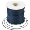 Bestewelry Cordoncino in poliestere cerato, 169 metri, 0,5 mm, filo per perline per la realizzazione di gioielli e bracciali, macramè e cucito in pelle, colore: blu scuro