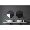 Talos Black Circle Design - Specchio da Parete con Cornice in Alluminio di Alta qualità, 60 cm, Colore: Nero Opaco