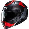 Hjc Casco Moto Modulare P/J Hjc i91 CARST MC1SF Nero Opaco Rosso