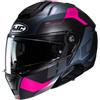 Hjc Casco Moto Modulare P/J Hjc i91 CARST MC8SF Nero Opaco Rosa