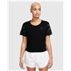 Nike T-Shirt Crop Dri-FIT Swoosh Nero Donna