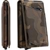VULKIT Porta Carte pop-up Portafoglio Sottile Minimalista per Uomo Chiusura Magnetica con Blocco RFID Può contenere 12 Carte (Deserto-Camouflage)