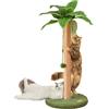 MEOWOOU 84 cm Tiragraffi per Gatti Alto con Corda in Sisal Da Interno Adulti Graffiatoio Carino per Gattini Graffiatoio Verde Palo