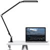 JKSWT Lampada da scrivania a LED, Lampada da scrivania con per la cura degli occhi con morsetto, 72 LED, 5 modalità colore, 5 livelli di luminosità, funzione di memoria e controllo touch