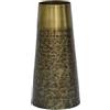 DRW Vaso da tavolo in ottone dorato invecchiato 15 x 30 cm