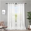 Melodieux Voile Tende per Interni per Camera da Letto Soggiorno sara Bianco, 140 x 183 cm