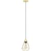 Eglo lampada a sospensione Tarbes, a luce singola, in metallo in ottone spazzolato, illuminazione per tavolo da pranzo e soggiorno, presa E27, Ø 17,5 cm