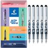 PILOT V PEN - Penna stilografica cancellabile usa e getta, punta da 0,6 mm, tratto medio, in confezione regalo, confezione da 5, inchiostro nero