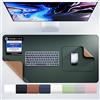 MYMIND® Tappetino Scrivania Sottomano Scrivania Set di 2 verde 80x40 - Qualità Premium con Mouse Pad extra - Sughero naturale amico dell'ambiente - Laptop Office Desk Pad - Doppia Facciata 800x400