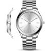 BUREI Orologio da polso da uomo, alla moda, in acciaio inox, al quarzo, con movimento giapponese, classico, di lusso, 42 mm