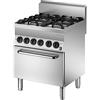 Bartscher Cucina a Gas con Forno elettrico GN1/1 serie 65 4 bruciatori - Bartscher 1151143