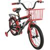 Zerimar Bici con Ruote da Allenamento e Cestino | Bici per Ragazzi e Ragazze | Biciclette per Bambini | Bici per Bambini 16,18 e 20 Pollici | Bicicletta per Bambini 3-8 anni (12, rosso chiaro-12)