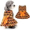 Ranphy Divertente costume di Halloween per cani, vestito per cuccioli, vestito per cani di piccola taglia, ragazza, cagnolino, festa, un pezzo con fiocco e zucca, gilet per animali domestici, gonna