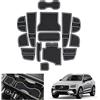 GAFAT Compatibile con Volvo XC60 | Recharge | Hybrid 2018-2025 2026 Tappetini Antiscivolo, Tappetino in Gomma per Console Centrale, Cuciture Porte, Accessori XC60 (Bianco)