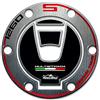 Resin Bike Adesivi Moto Compatibile con Ducati Multistrada 1260 S 2018-2020 Keyless. Protezione Tappo Serbatoio da Urti e Graffi. Adesivo Resinato con Effetto 3D