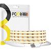 FCOB COB USB Striscia LED flessibile ad alta densità bianco caldo 3000K 2M 320LEDs/M DC5V 8mm Larghezza CRI90+ Luce LED dimmerabile Luminosità uniforme per la casa decorazione DIY (senza Dimmer)