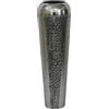 DRW Vaso da pavimento in metallo ottone argentato 26 x 88 cm